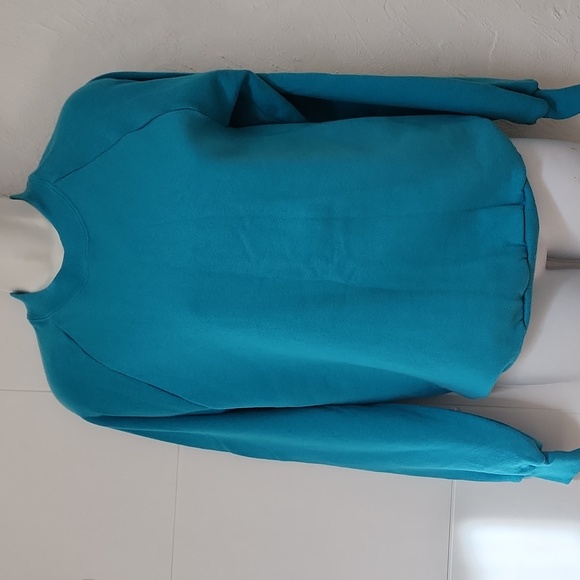 True Vintage Jerzees USA Teal Crew Neck Sweatshirt Blank S (34-36) - Picture 2 of 7